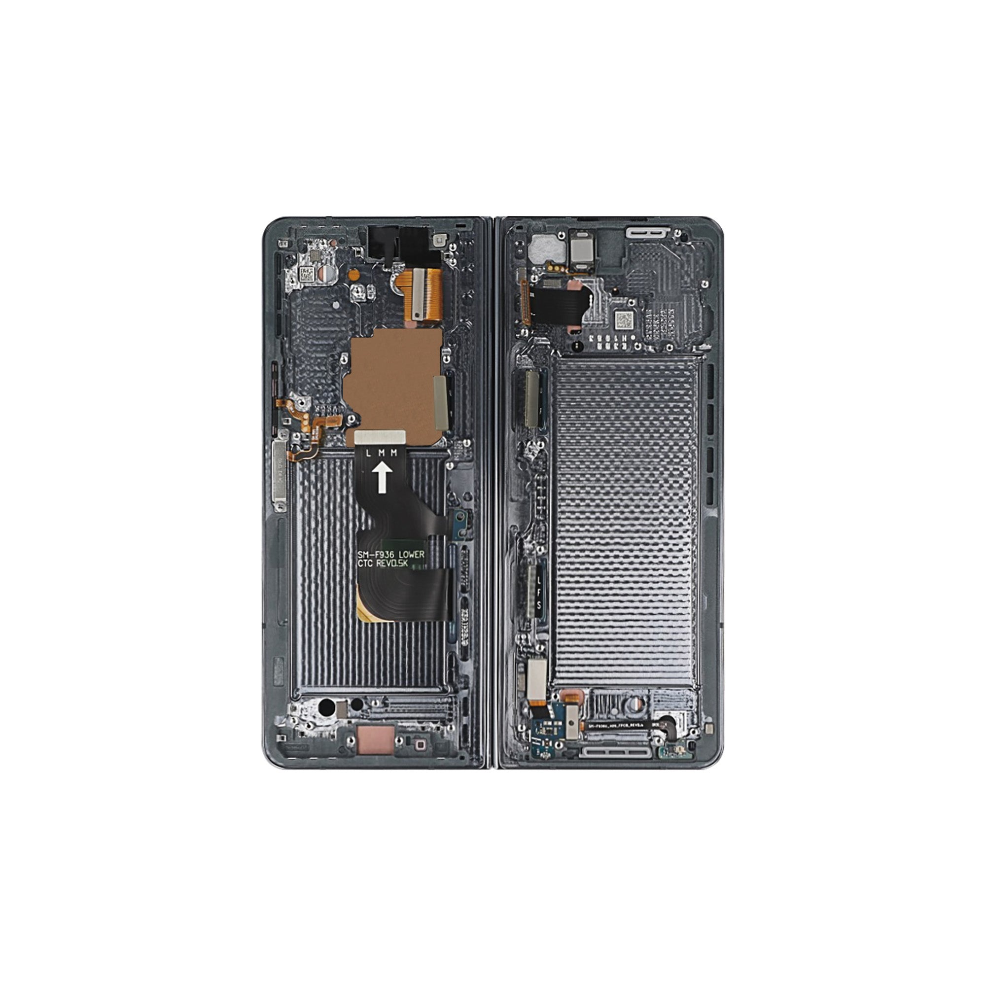 Samsung Galaxy Z Fold4 5G F936B Main Display And Digitizer With Frame Graygreen Service Pack