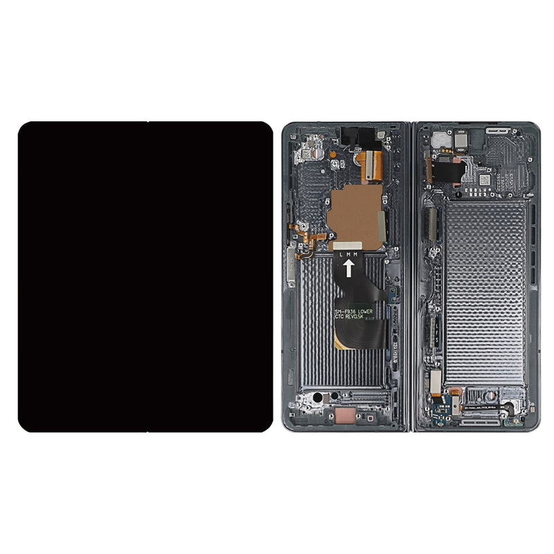 Samsung Galaxy Z Fold4 5G F936B Display And Digitizer With Frame Graygreen Service Pack