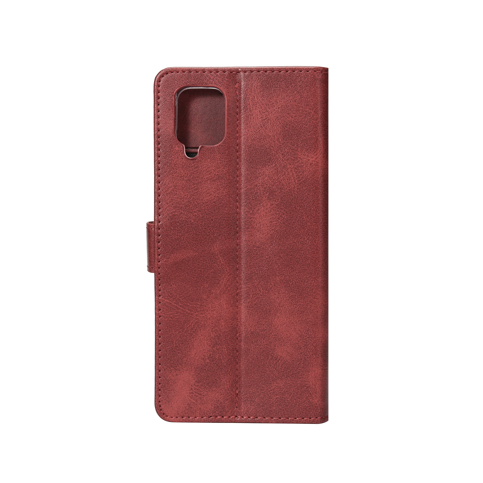 Rixus Bookcase For Samsung Galaxy A12 Dark Red