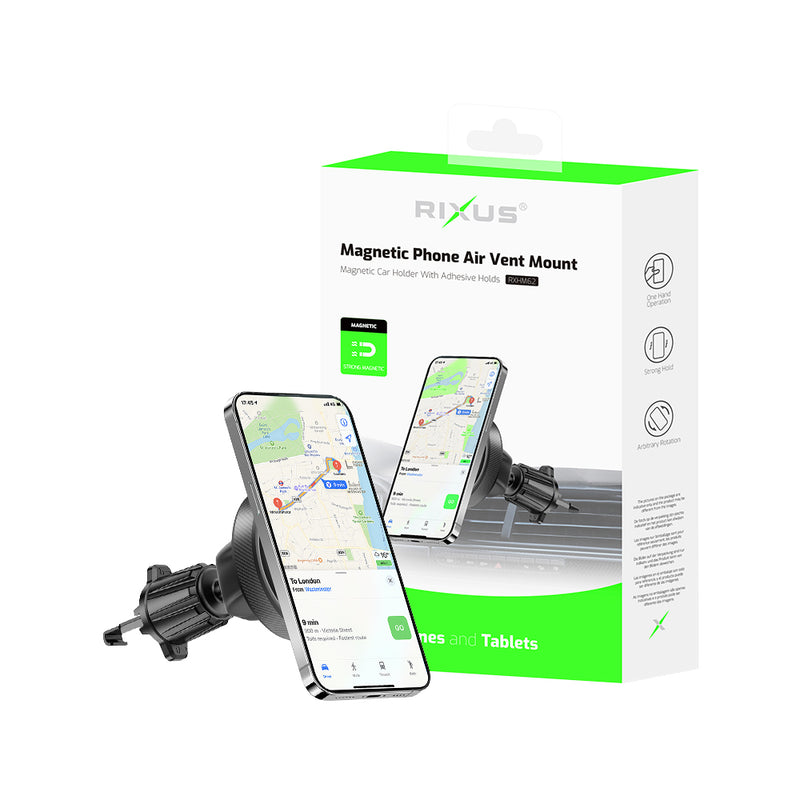 Rixus RXHM62 Round Magnetic Car Mount Gray