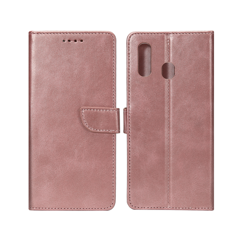 Rixus Bookcase For Samsung Galaxy A20e A202F Pink