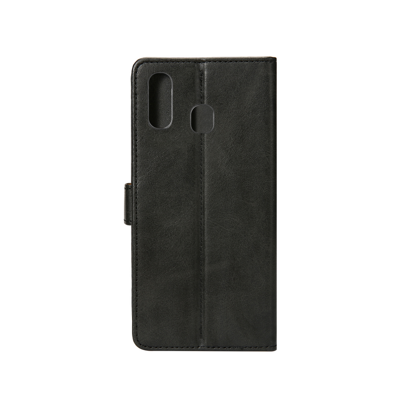 Rixus Bookcase For Samsung Galaxy A20e A202F Black