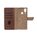 Rixus Bookcase For Samsung Galaxy A20e Brown