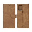 Rixus Bookcase For Samsung Galaxy A21s Light Brown