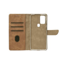 Rixus Bookcase For Samsung Galaxy A21s Light Brown