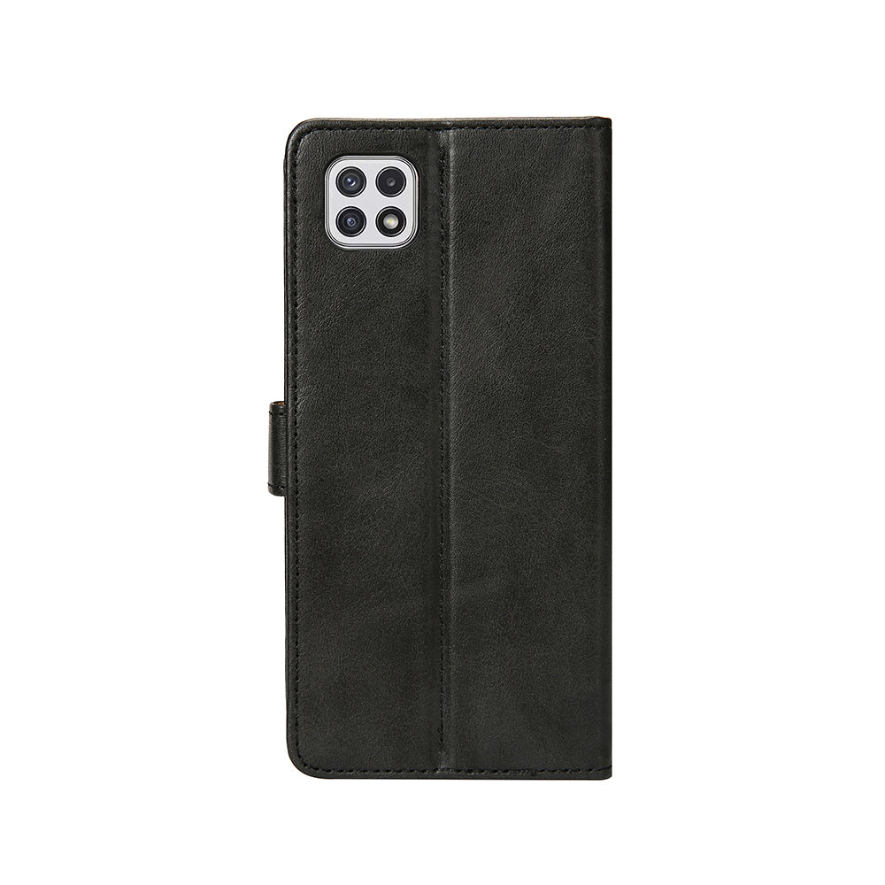 Rixus Bookcase For Samsung Galaxy A22 5G Black