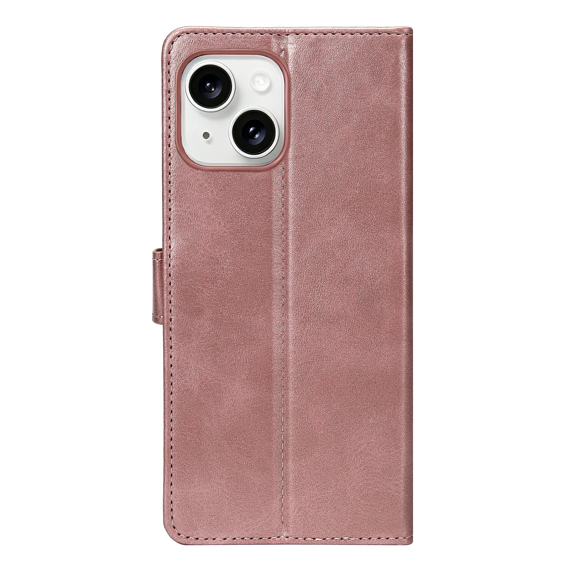 Rixus Bookcase For Apple iPhone 15 Pink