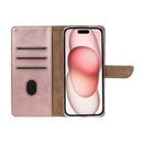 Rixus Bookcase For Apple iPhone 15 Pink