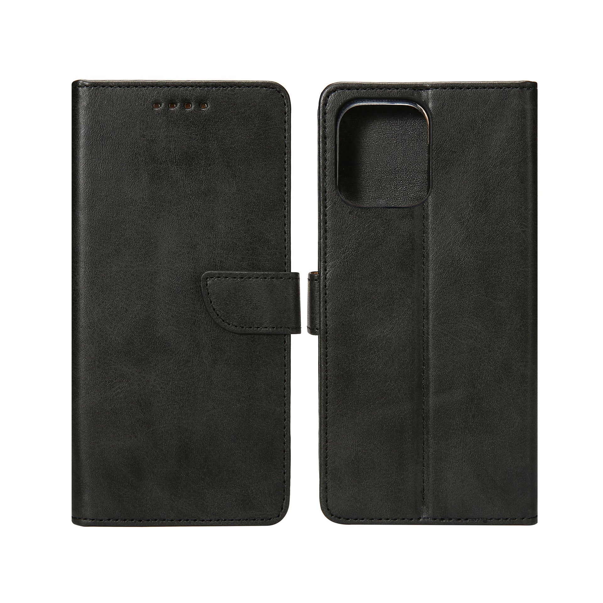 Rixus Bookcase For Apple iPhone 15 Black