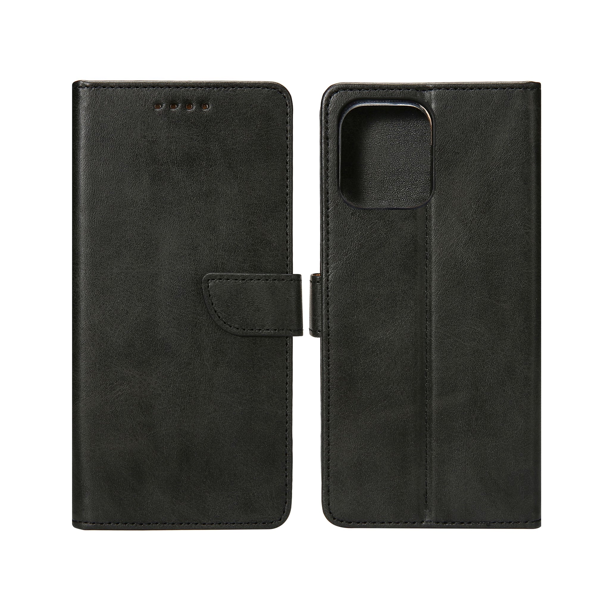 Rixus Bookcase For Apple iPhone 15 Black