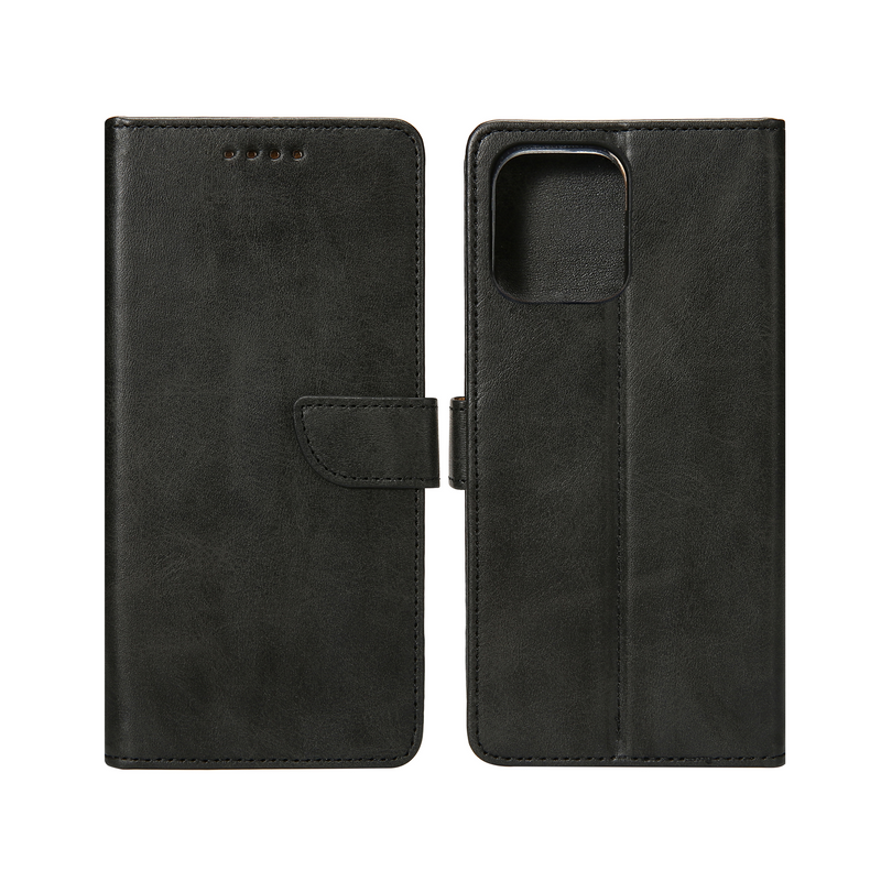 Rixus Bookcase For iPhone 15 Black