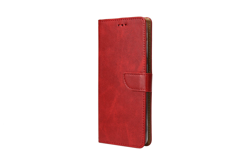 Rixus Bookcase For iPhone 15 Dark Red