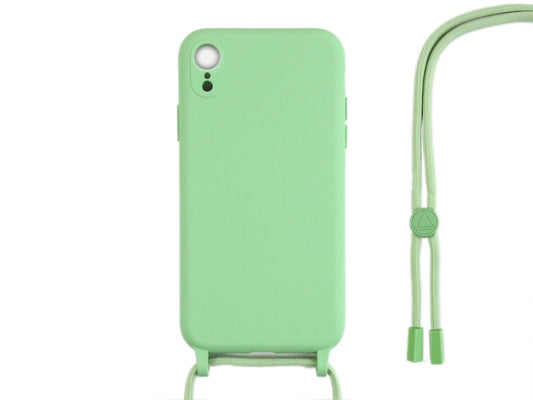 Rixus TPU Necklace Cord Cover For Apple iPhone XR Matcha