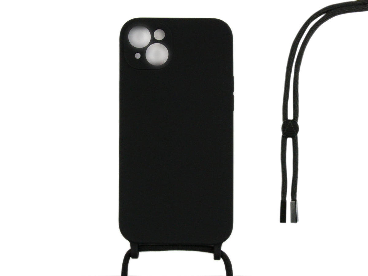 Rixus TPU Necklace Cord Cover For Apple iPhone 13 Black