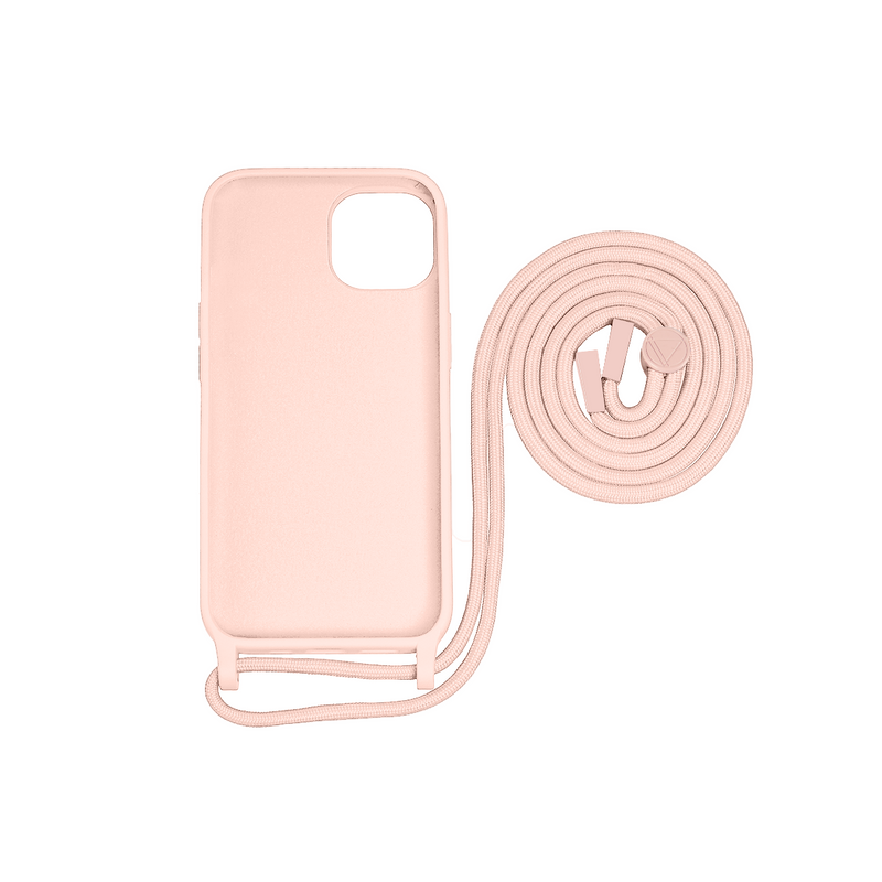 Rixus TPU Necklace Cord Cover For Apple iPhone 13 Pink