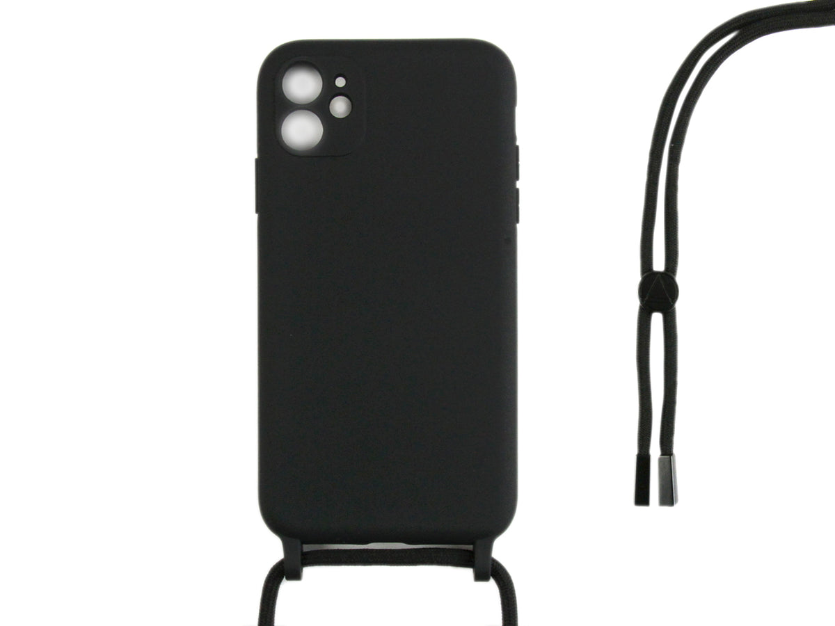 Rixus TPU Necklace Cord Cover For Apple iPhone 11 Black