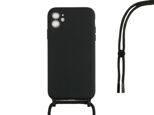 Rixus TPU Necklace Cord Cover For Apple iPhone 11 Black