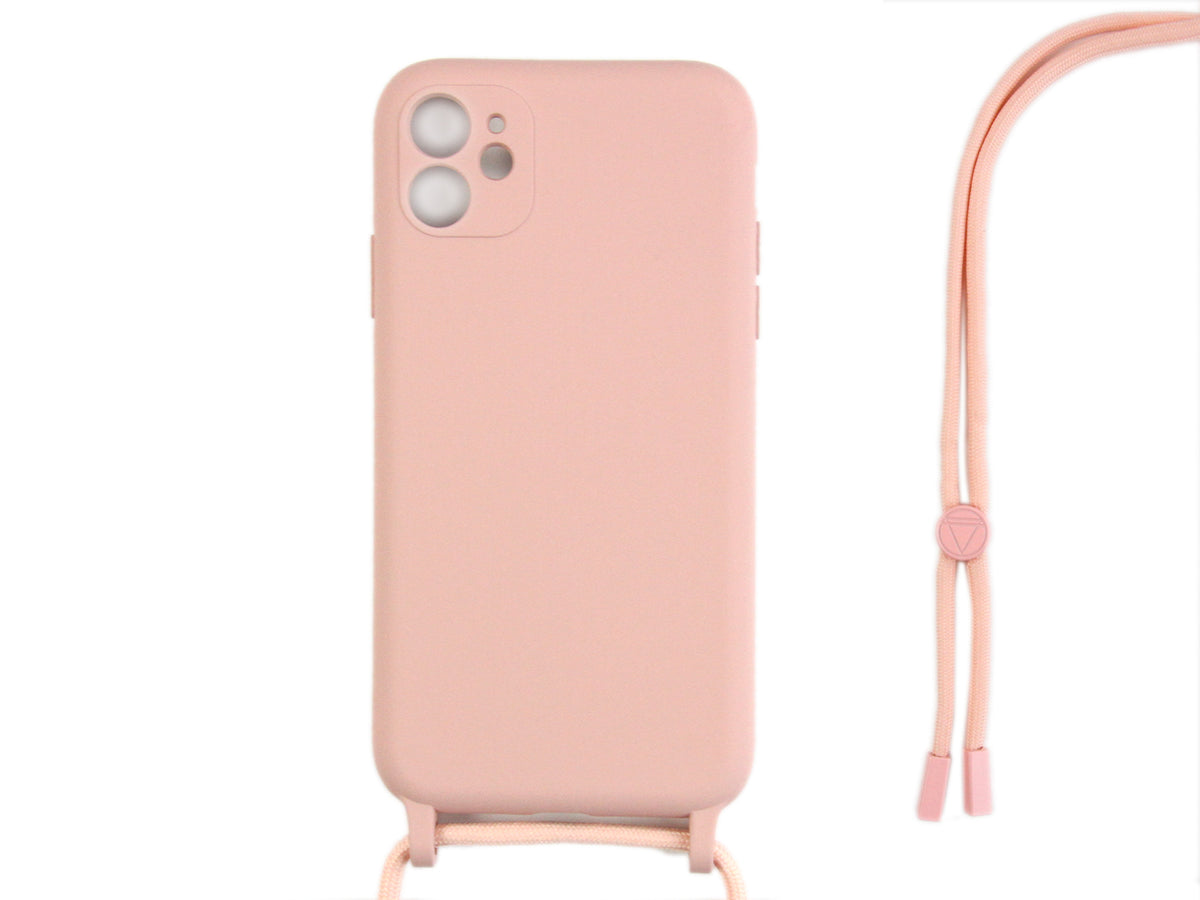 Rixus TPU Necklace Cord Cover For Apple iPhone 11 Pink
