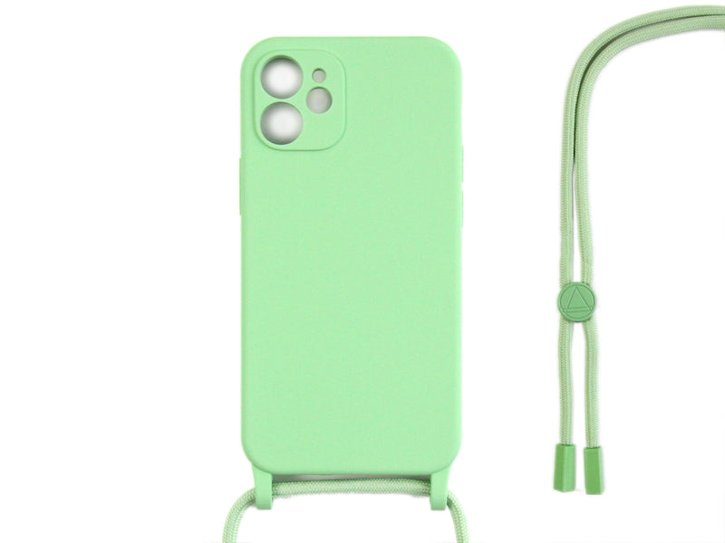 Rixus TPU Necklace Cord Cover For Apple iPhone 11 Matcha