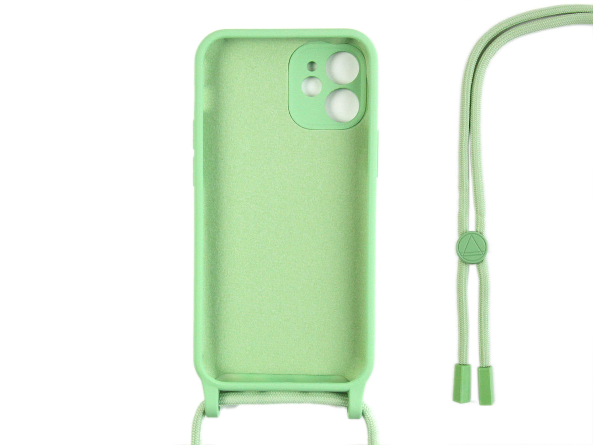 Rixus TPU Necklace Cord Cover For Apple iPhone 11 Matcha