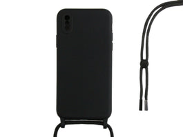 Rixus TPU Necklace Cord Cover For Apple iPhone X, XS Black
