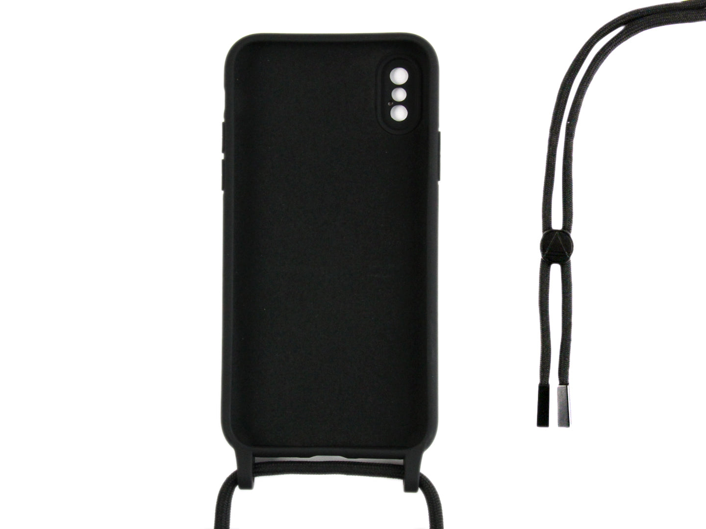 Rixus TPU Necklace Cord Cover For Apple iPhone X, XS Black