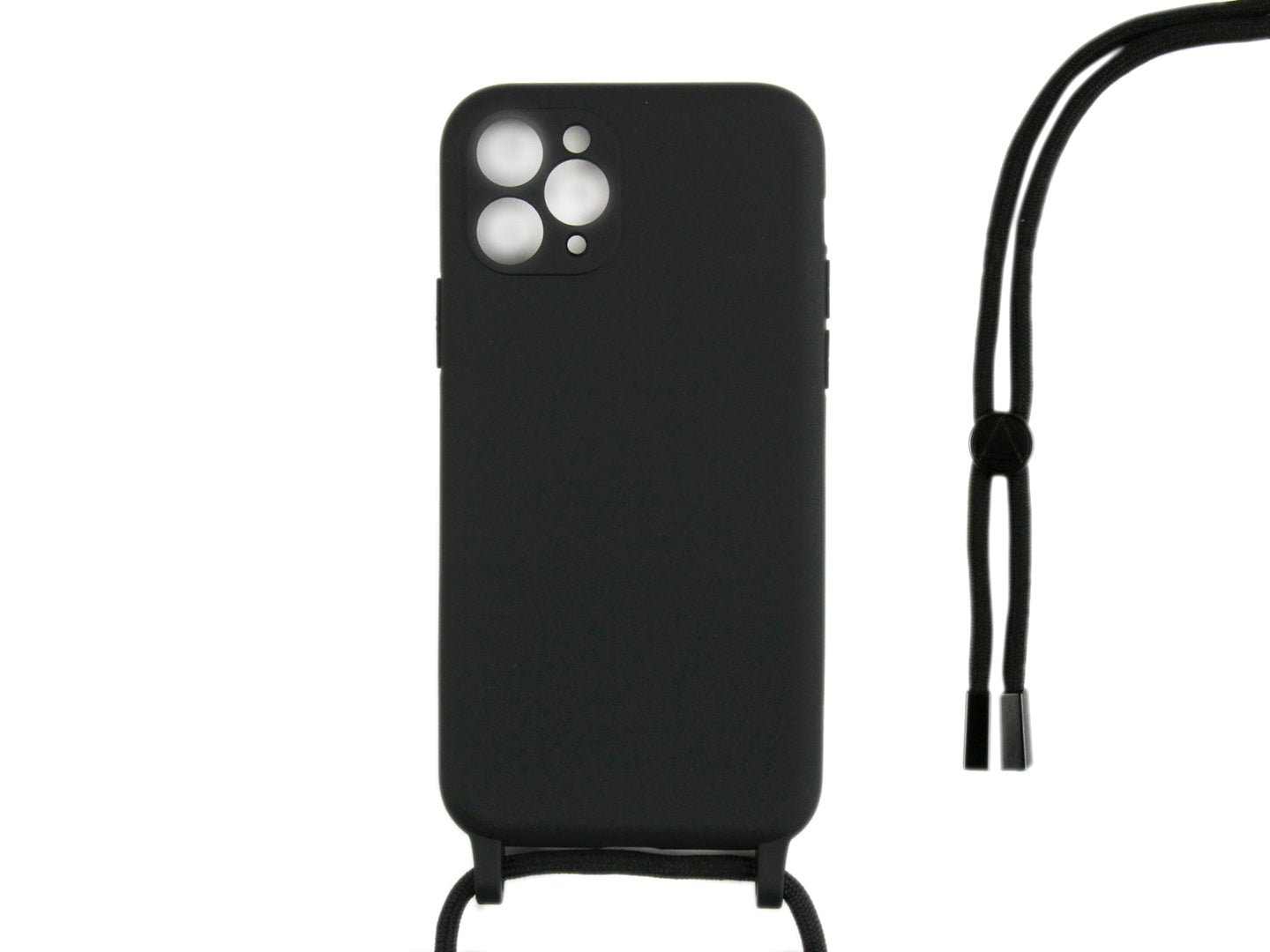 Rixus TPU Necklace Cord Cover For Apple iPhone 11 Pro Max Black