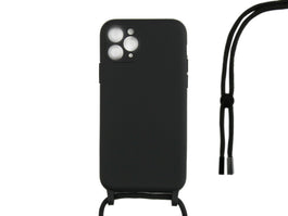 Rixus TPU Necklace Cord Cover For Apple iPhone 11 Pro Max Black