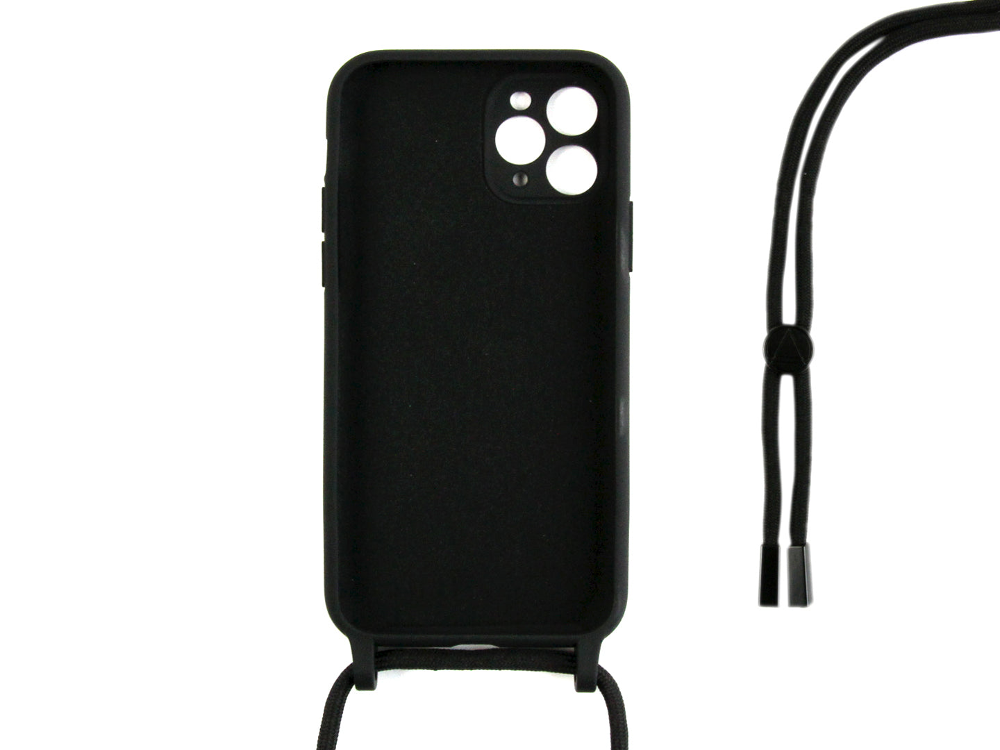 Rixus TPU Necklace Cord Cover For Apple iPhone 11 Pro Max Black