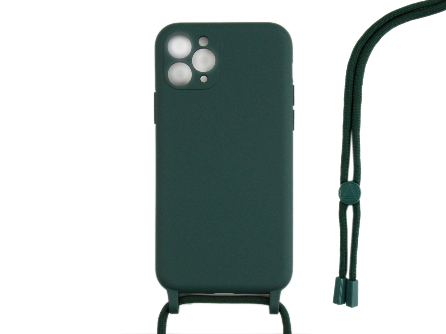 Rixus TPU Necklace Cord Cover For Apple iPhone 11 Pro Max Dark Green