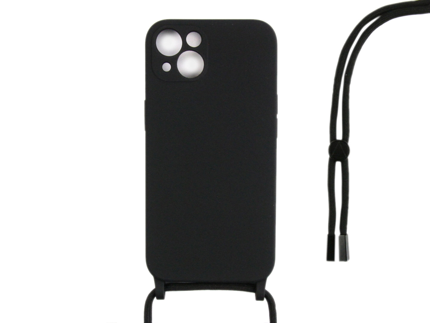 Rixus TPU Necklace Cord Cover For Apple iPhone 13 Mini Black