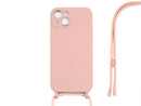 Rixus TPU Necklace Cord Cover For Apple iPhone 13 Mini Pink