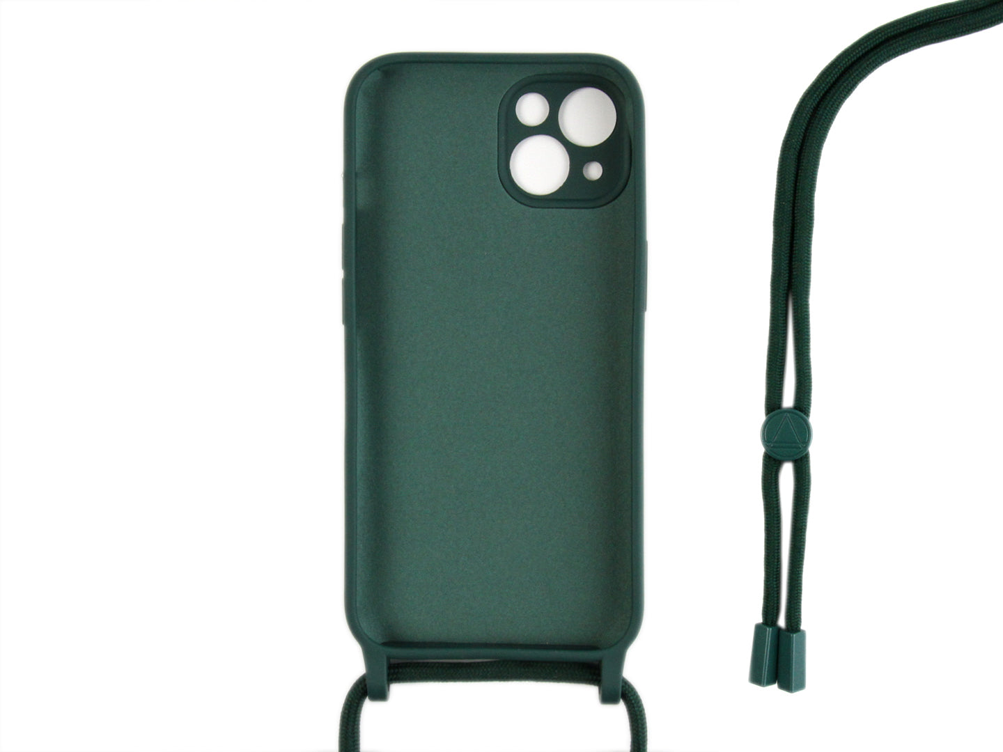 Rixus TPU Necklace Cord Cover For Apple iPhone 13 Mini Dark Green
