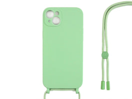 Rixus TPU Necklace Cord Cover For Apple iPhone 14 Matcha