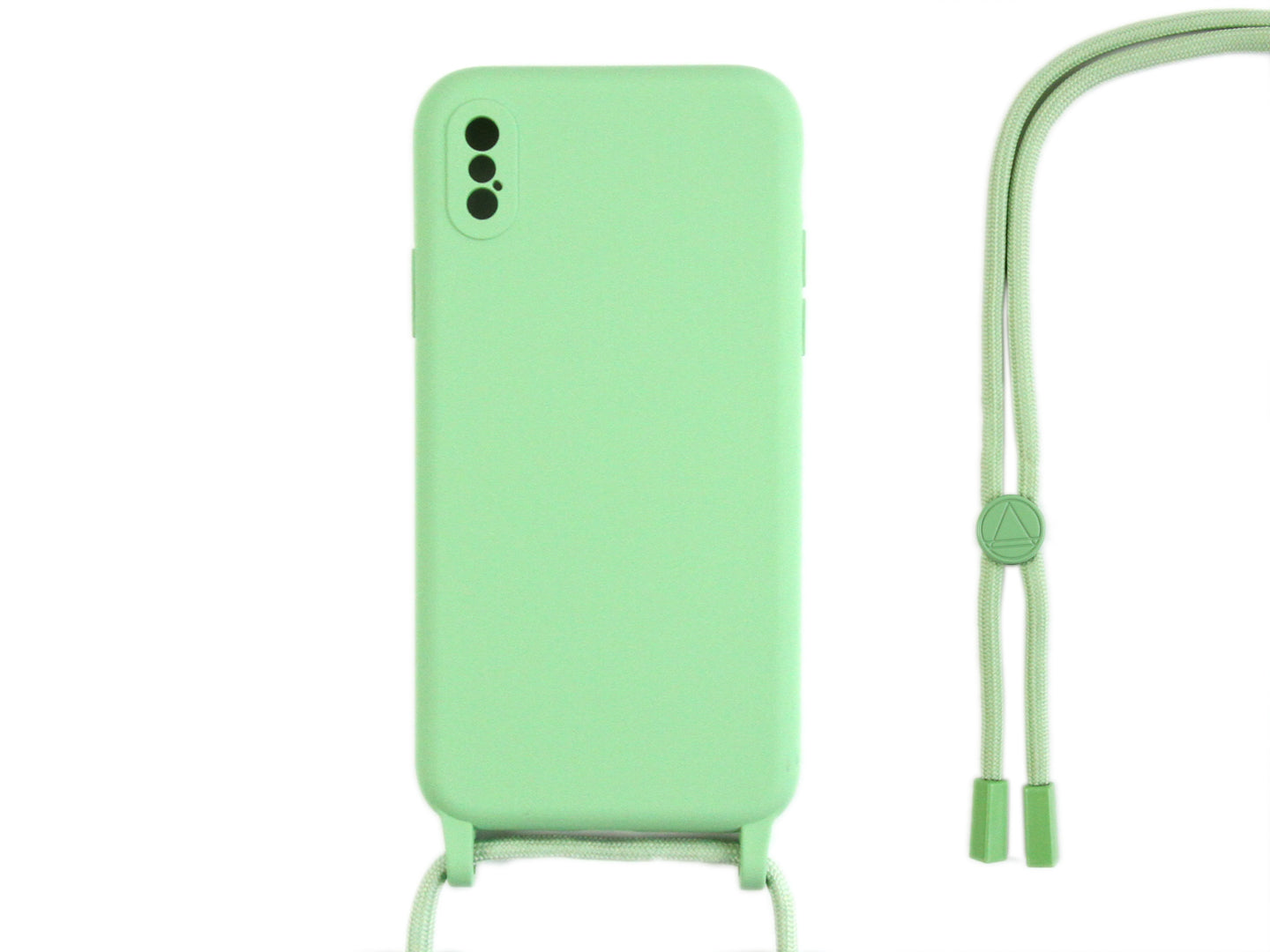 Rixus TPU Necklace Cord Cover For Apple iPhone X, XS Matcha