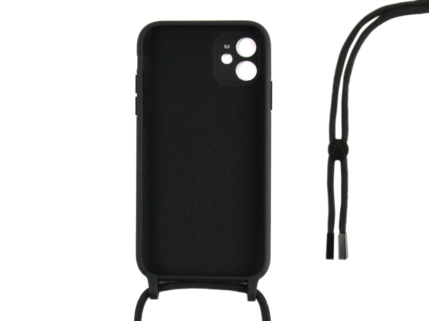 Rixus TPU Necklace Cord Cover For Apple iPhone 12 Mini Black