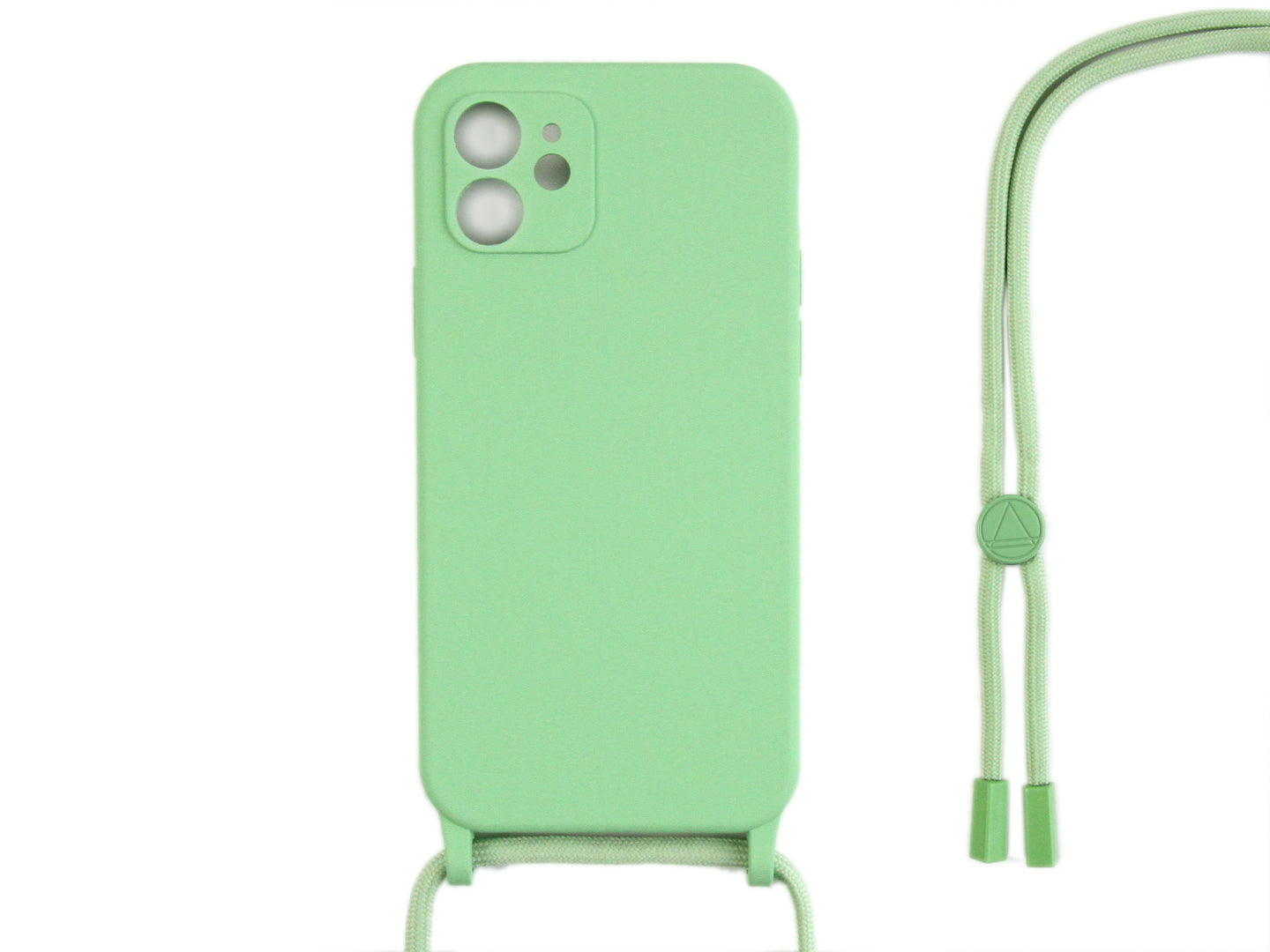 Rixus TPU Necklace Cord Cover For Apple iPhone 12 Mini Matcha
