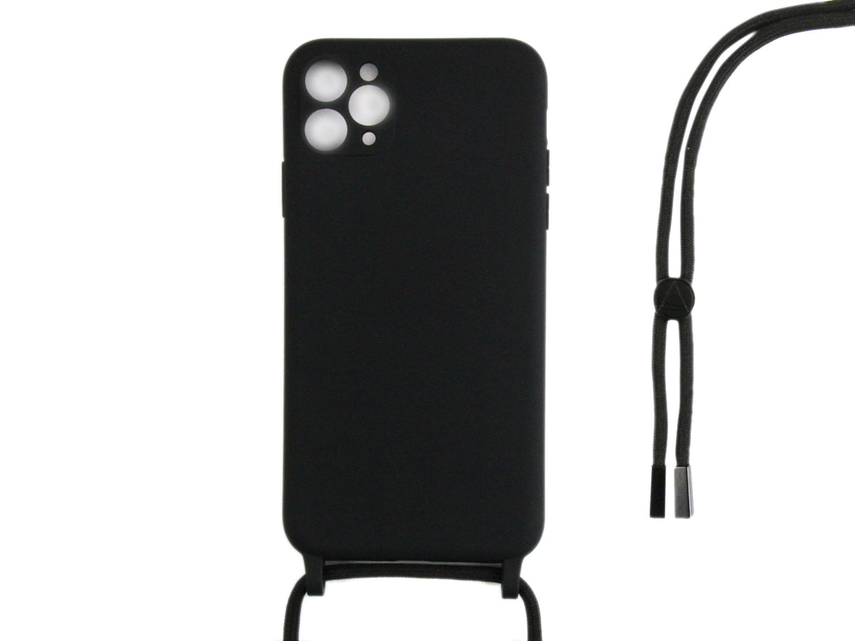 Rixus TPU Necklace Cord Cover For Apple iPhone 11 Pro Black