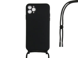 Rixus TPU Necklace Cord Cover For Apple iPhone 11 Pro Black