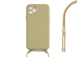 Rixus TPU Necklace Cord Cover For Apple iPhone 11 Pro Gold