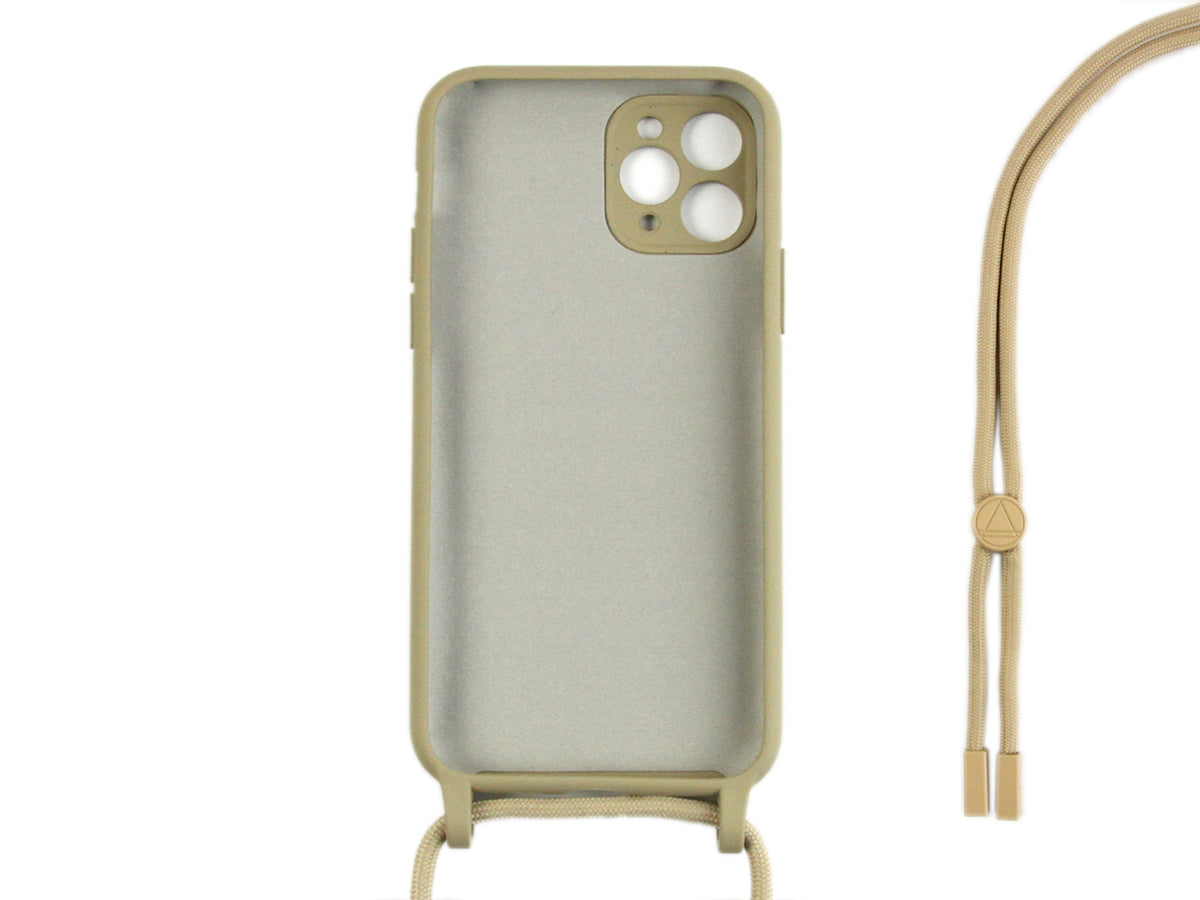 Rixus TPU Necklace Cord Cover For Apple iPhone 11 Pro Gold