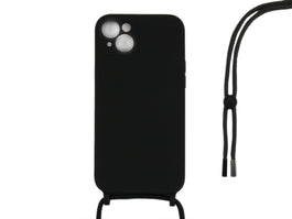Rixus TPU Necklace Cord Cover For Apple iPhone 14 Plus Black
