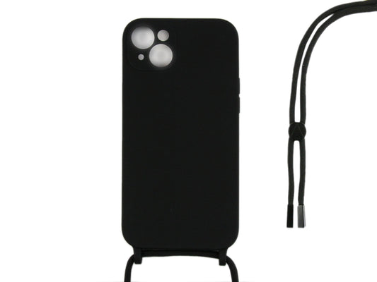 Rixus TPU Necklace Cord Cover For Apple iPhone 14 Plus Black