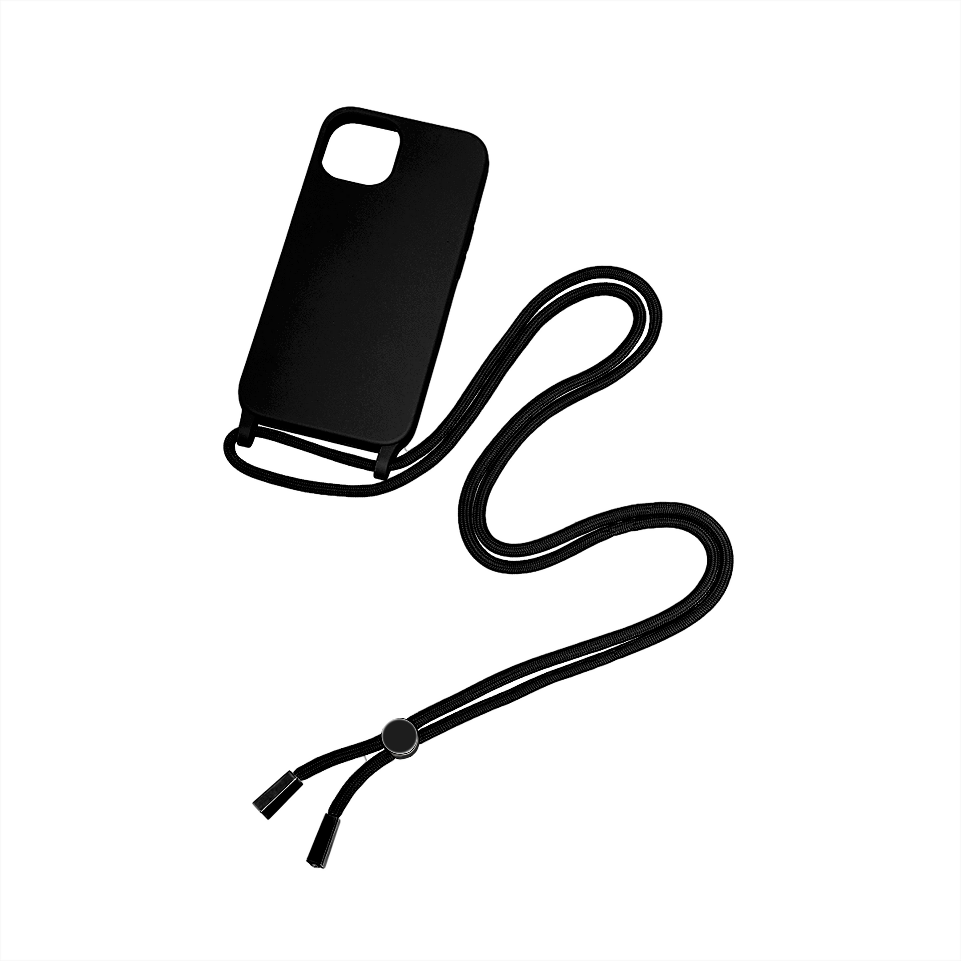 Rixus TPU Necklace Cord Cover For Apple iPhone 14 Plus Black
