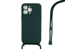 Rixus TPU Necklace Cord Cover For Apple iPhone 13 Pro Dark Green