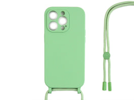 Rixus TPU Necklace Cord Cover For Apple iPhone 13 Pro Matcha