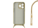 Rixus TPU Necklace Cord Cover For Apple iPhone 13 Pro Gold