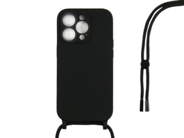 Rixus TPU Necklace Cord Cover For Apple iPhone 13 Pro Black