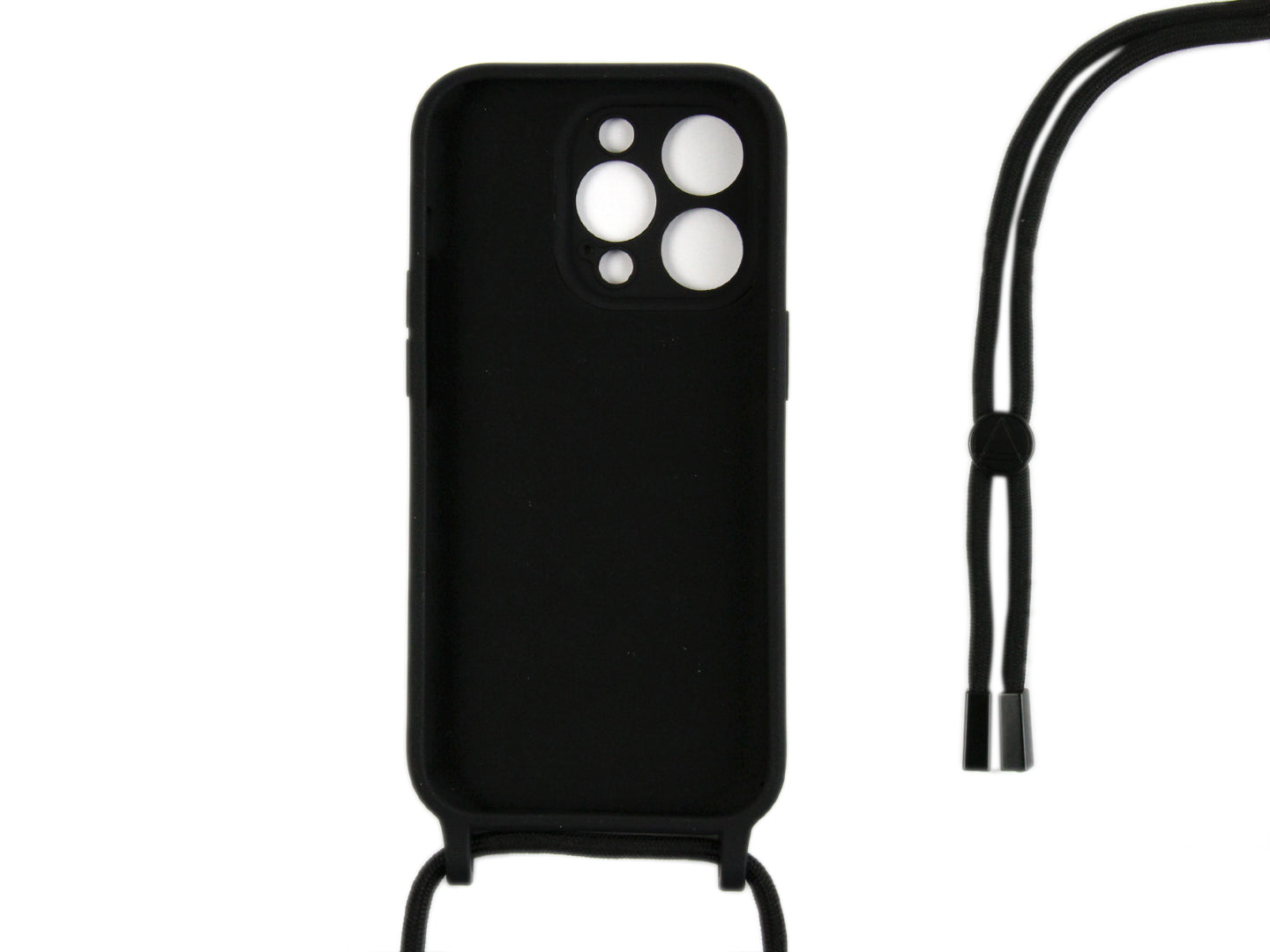 Rixus TPU Necklace Cord Cover For Apple iPhone 13 Pro Black