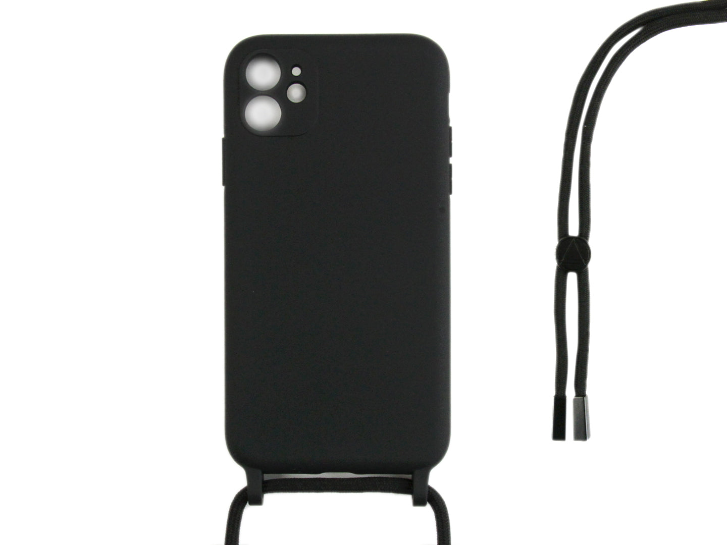 Rixus TPU Necklace Cord Cover For Apple iPhone 12 Black